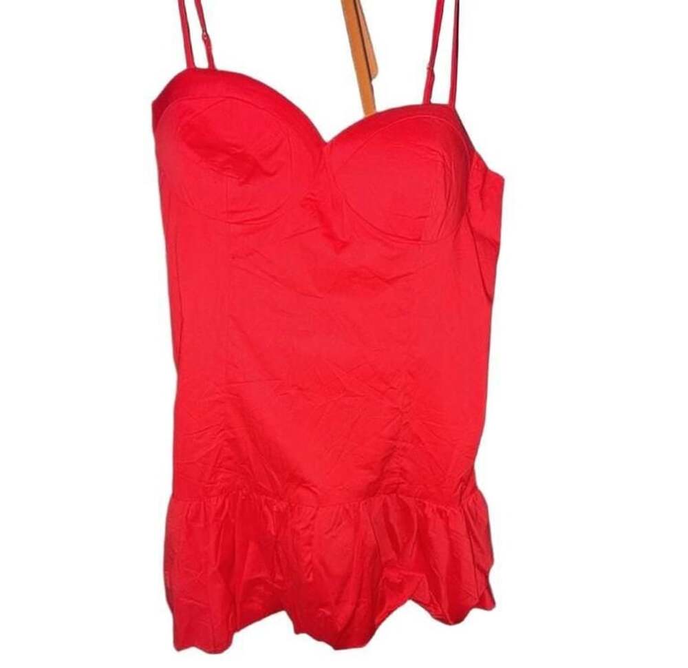 Fashion Nova Beverly Bubble Micro Mini Dress Size XL Red